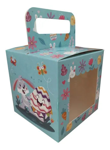 cod: 2626 (100u) CAJA PARA HUEVO DE PASCUA N 8 AL 10 - IMPRESA - medida: 11x11x5