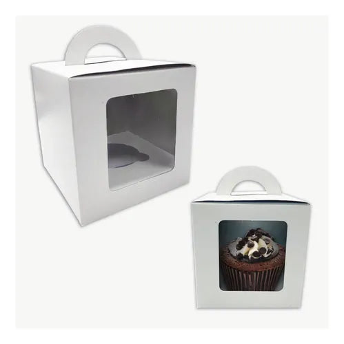 cod: 2651 (100u) CAJAS PARA 1 CUPCAKE MINI TORTAS ENVÍO GRATIS - medida: 11.4x11.4x11.4