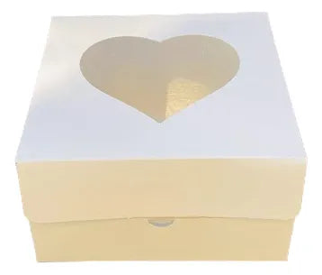 cod: 2804 (20u) CAJA BLANCA VISOR ACETATO PORCION DE TORTA - medida: 15x15x5