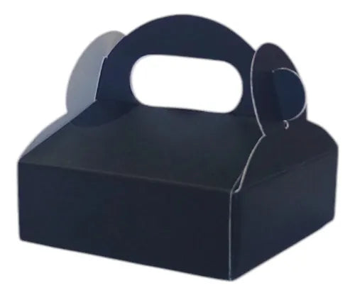 cod: 2504 (50u) CAJA MINI C/ MANIJA NEGRO 50U SOUVENIR BOMBONES 074N - medida: 9x9x3