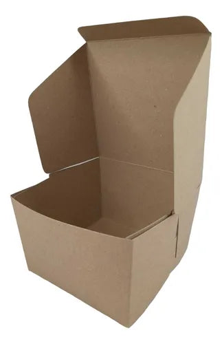 cod: 024 (10u) CAJA 10X10X7 HAMBURGUESAS KRAFT CARTON AUTOARMABLE (10U) COD: 024 - medida: 10x10x7