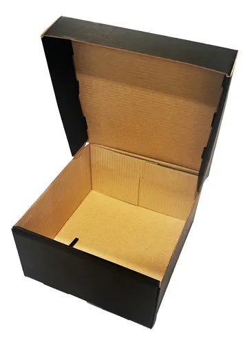 cod: 3094 (50u) CAJA TORTA MASAS BAKERY REGALO PREMIUM NEGRA - medida: 19x19x10