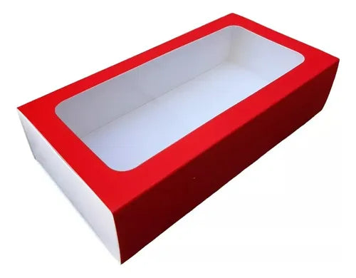 cod: 3137 (10u) CAJA ROJA GALLETITAS FRUTOS SECOS CHOCOLATES ALFAJORE - medida: 20x10x3