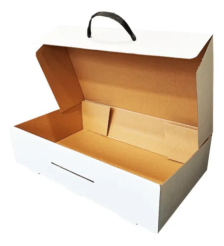 cod: 4592 (100u) CAJAS BOTAS BUCANERAS TEXANAS BLANCAS - medida: 50x30x12