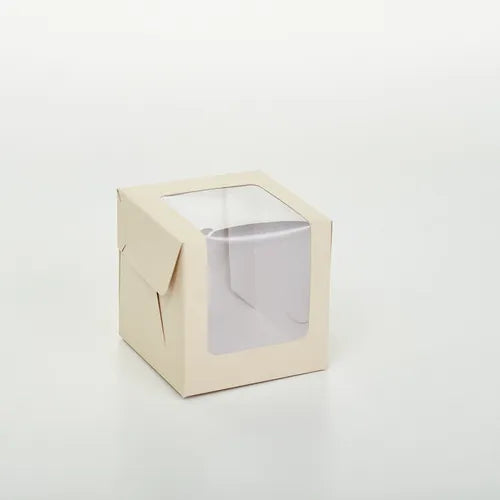 cod: 2534 (25u) CAJA CON VISOR TORTAS MINI PORCIONES U - medida: 10x10x3