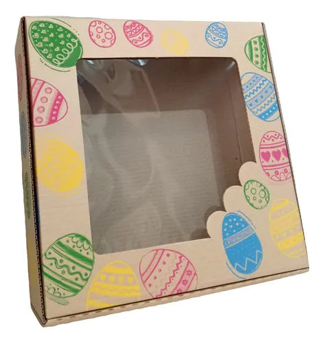 cod: 3703 (20u) CAJA C/VISOR 25 CARTÓN MICRO, IDEAL ROSCA PASCUA - medida: 25x25x25
