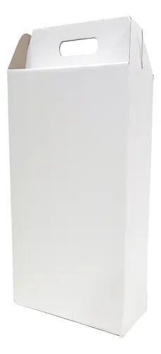 cod: 4317 (10u) CAJAS ESTUCHE MALETIN 2 BOTELLAS VINO KRAFT/BCO I. - medida: 33x19x9.5