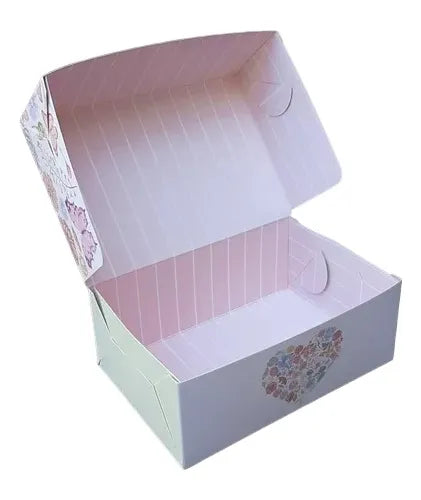 cod: 3041 (10u) CAJAS ESTAMPADAS PARA PORCIONES DE TORTA 18,5 - medida: 18.5x12x7