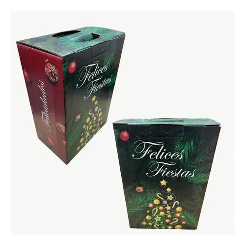 cod: 4381 (100u) CAJAS MALETIN NAVIDEÑA FIESTAS MUY RESISTENTES - medida: 34x23.5x15