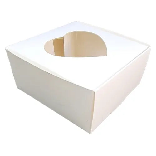 cod: 2548 (10u) CAJA BLANCA VISOR BOMBONES - medida: 10x10x5
