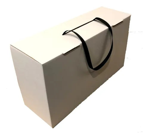 cod: 4520 (25u) CAJA BOLSA VALIJA ROPA REGALO BLANCO SIN CINTA 25U. - medida: 40x22x10