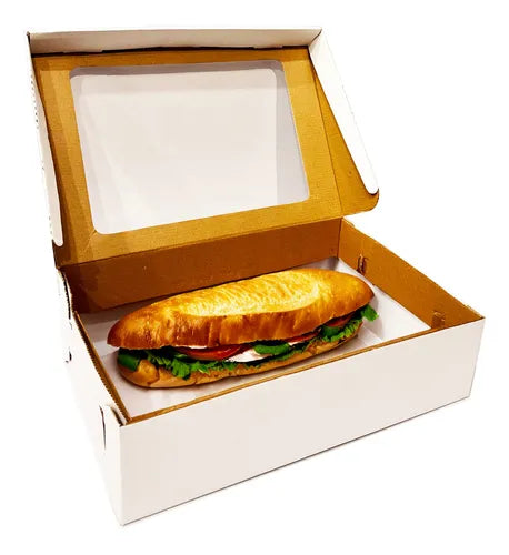 cod: 3983 (100u) CAJAS CUPCAKE MUFFIN DESAYO ALFAJOR VISOR - medida: 28x20x5