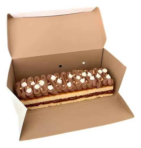 cod: 4055 (40u) CAJAS DE CARTON LINGOTES PORCION TORTAS 40 - medida: 30x14x11