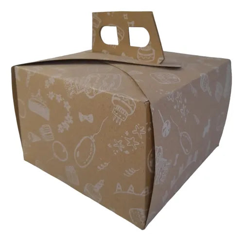 cod: 193 (10u) CAJA 18X18X12 MINI TORTAS BLANCO CARTON MALETIN (10U) COD: 193 - medida: 18x18x4