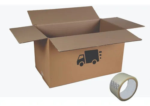 cod: 4645 (10u) CAJAS MUDANZA ENVIO REFORZADA GRANDE + 1 CINTA - medida: 60x35x35
