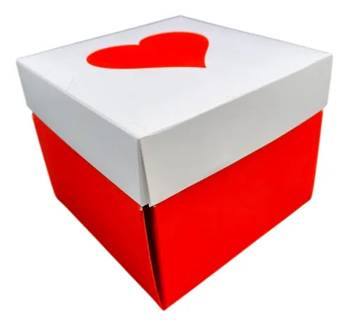 cod: 2705 (20u) CAJA SORPRESA ENAMORADO MINI TORTA VELA TAZA CERÁMICA - medida: 12x12x5