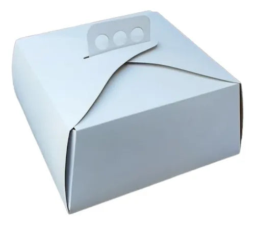 cod: 3892 (1u) CAJA BLANCA TORTA TARTA PASTA FROLA PANADERIA - medida: 27x27x10