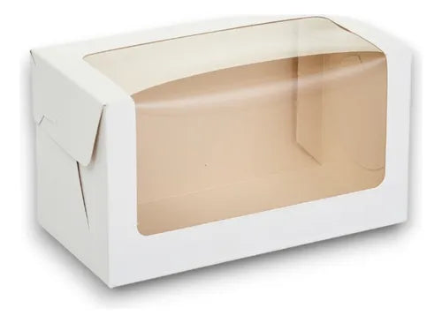 cod: 3002 (25u) CAJA VISOR PVC PORCIONES POSTRES U - medida: 18x10x9
