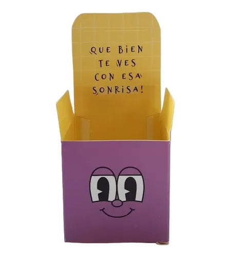 cod: 2479 (10u) CAJA CUBO CARTULINA COLOR LILA 6 SOUVENIR CHOCOLATE - medida: 6x6x6