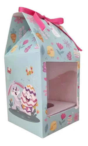 cod: 2668 (25u) CAJA PARA HUEVO DE PASCUA - IMPRESA - medida: 11.5x9x9