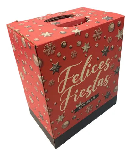 cod: 4330 (17u) CAJA MALETIN PARA NAVIDAD VACIA COLOR ROJO 27,5 - medida: 33x27x17.5