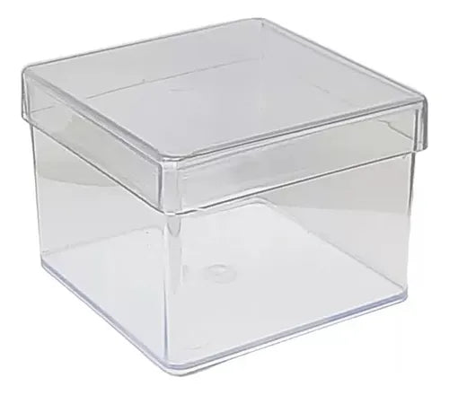 cod: 2236 (10u) CAJA ACRÍLICO TRANSPARENTE 8,8,8 SOUVENIR GOLOSINA - medida: 0x0x0