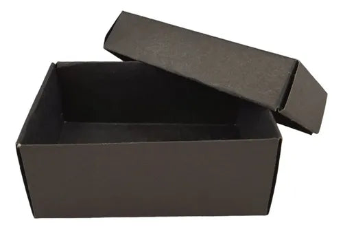 cod: 034 (10u) MINI CAJA 8.5X5.5X3.5 BIJOUTERIE NEGRO CARTON Base y Tapa (10U) COD:034 - medida: 8.5x5.5x3.5