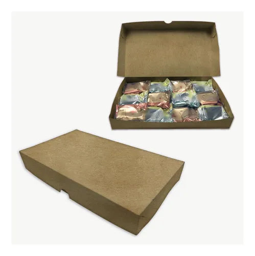cod: 4428 (100u) CAJAS PARA ALFAJORES CONITOS GRANDE KRAFT 35 - medida: 35x20x5
