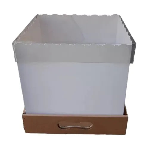 cod: 3661 (10u) CAJAS PARA TORTAS ALTAS TAPA ACETATO D - medida: 25x25x12