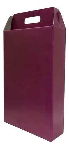 cod: 4325 (10u) CAJAS MALETIN ESTUCHE 2 BOTELLAS IMPRESA VINO I - medida: 33x19x9.5