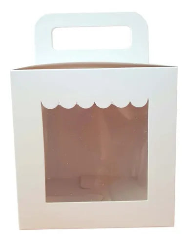 cod: 2196 (50u) CAJA PAN DULCE CUARTO KILO 1/4 KILO - BLANCA - medida: 0x0x0