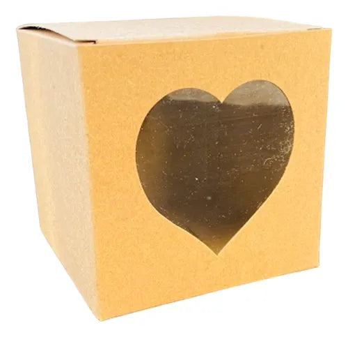 cod: 2564 (10u) CAJA CUBO CUADRADA KRAFT IDEAL VELAS 10 - medida: 10x10x5