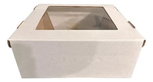 cod: 4191 (25u) CAJAS TORTAS SÁNDWICHES CATERING DONAS 29 C/VISOR - medida: 30x30x25
