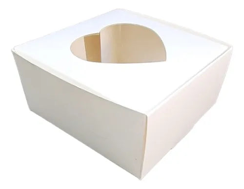 cod: 2567 (25u) CAJA BLANCA VISOR BOMBONES COOKIES GOLOSINAS - medida: 10x10x5
