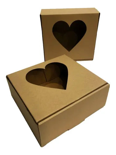 cod: 3248 (10u) CAJA KRARF TORTA-TARTAS C/VISOR CORAZÓN-19 - medida: 20x18x7.5