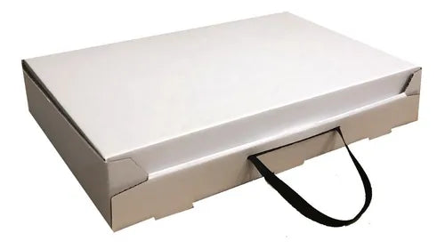 cod: 4376 (25u) CAJA ENVIOS, REGALOS, OFICIO, AGENDAS BLANCO - medida: 34x22x6
