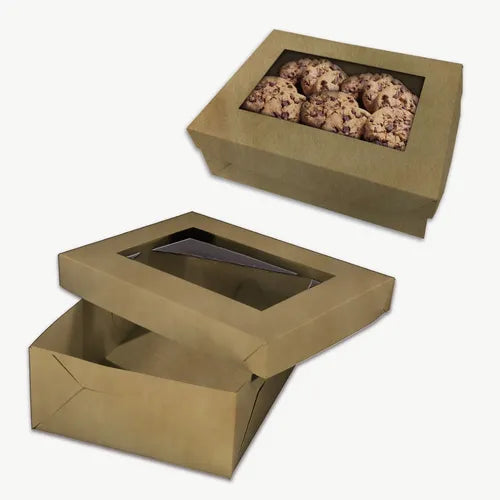 cod: 4242 (50u) CAJAS PARA MASAS COOKIES GALLETITAS CON VISOR - medida: 30.4x22.4x10