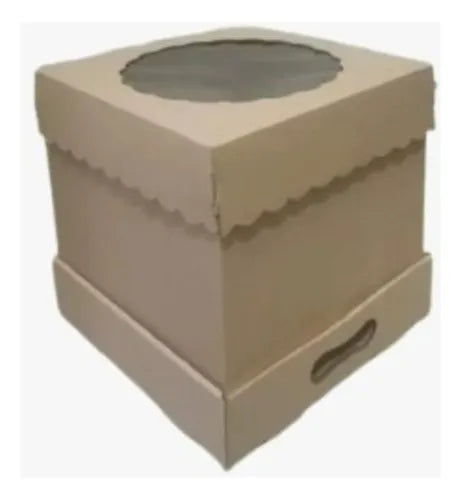 cod: 4150 (20u) CAJA PARA DRIP CAKE CARTON MICRO C/VISOR - medida: 30x30x18