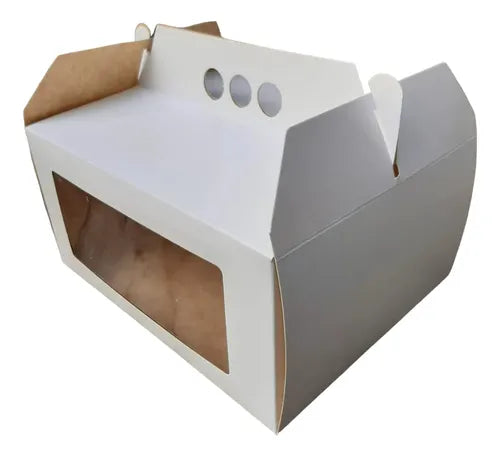 cod: 3525 (10u) CAJA PARA FACTURAS DESAYOS PASTELERIA VISOR 22,5 - medida: 22.5x18x9