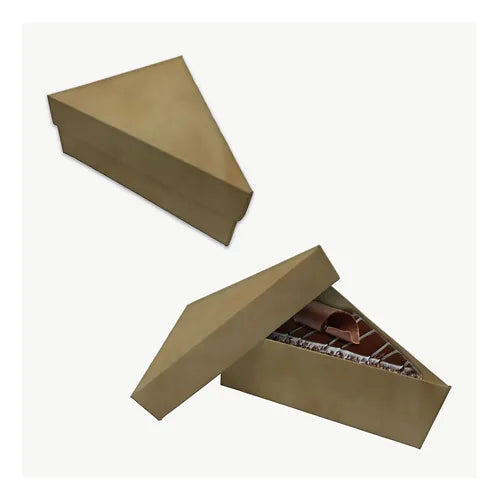 cod: 2923 (100u) CAJAS PARA TORTAS PORCION INDIVIDUAL POSTRES KRAFT  100 - medida: 16x13x6.5