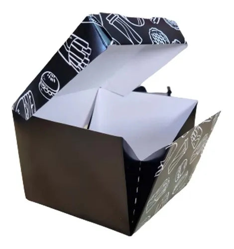 cod: 2106 (50u) CAJA PARA HAMBURGUESA DOBLE - IMPRESA - medida: 0x0x0