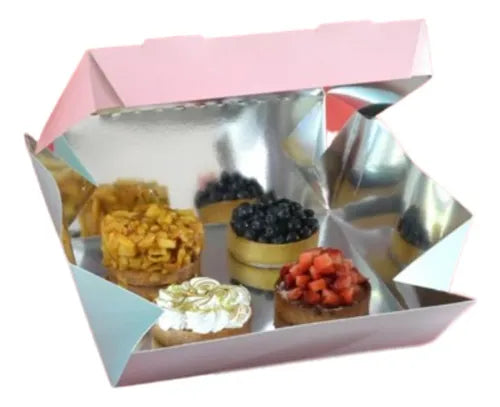 cod: 3529 (10u) CAJA DE CARTON COLOR PORCIÓN TORTA DESAYO ,7 - medida: 23x15x6