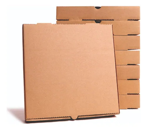 cod: 2295 (100u) CAJA PARA PIZZA CHICA MICRO CORRUGADO 100  COLOR MARRÓN - medida: 0x0x0