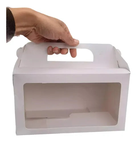 cod: 3640 (10u) CAJAS/MALETIN CON VISOR Y MANIJA PARA DESAYOS INFANTIL - medida: 25x14x8
