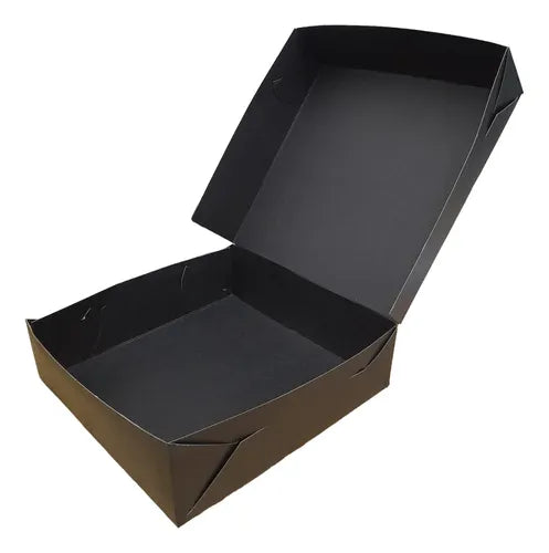cod: 365 (10u) CAJA REGALOS BIJOU 15X15X4,5  NEGRO AUTOARMABLE (10U) COD: 365 - medida: 15x15x4