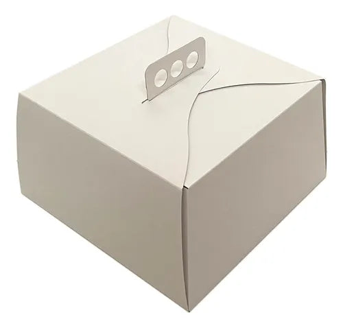 cod: 3768 (10u) CAJA PARA TORTA ALTA 25   . CON MANIJA . - medida: 25x25x25