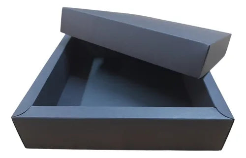 cod: 602 (6u) CAJA 19X19X5 Base y Tapa NEGRO (10U) COD: 602 - medida: 19x19x4.5