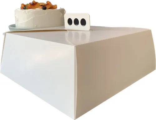 cod: 3619 (25u) CAJA DE CARTÓN TORTA ALTA MANIJA  DESAYO REGALO - medida: 25x25x8