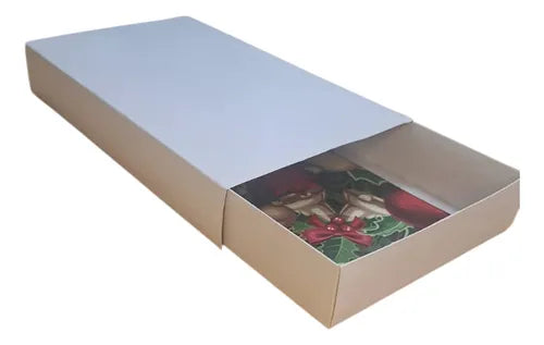 cod: 377 (10u) CAJA FOSFORERA REGALO  29X17X5 Base y Funda BLANCO CARTÓN (10U) COD: 377 - medida: 29x17x5