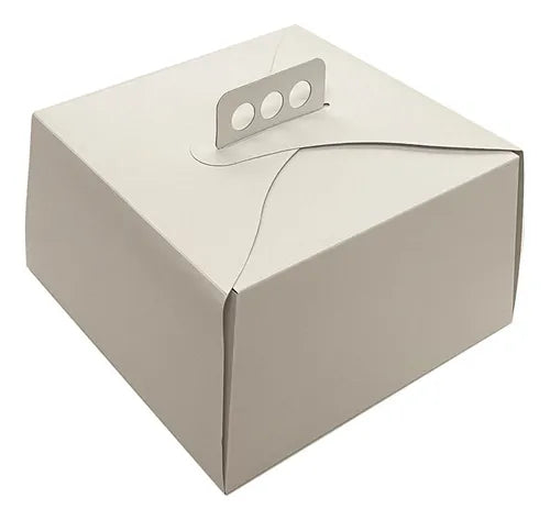 cod: 3964 (10u) CAJA PARA TORTA ALTA 27   . CON MANIJA . - medida: 27x27x15
